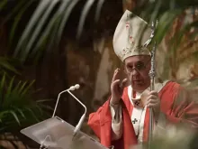 Papa Francisco no Domingo de Ramos.
