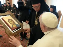 Papa Francisco com os bispos da Igreja greco-católica melquita