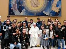 Papa Francisco com jogadores argentinos