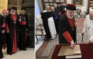 Patriarca Mar Awa III na oração pela paz - Papa Francisco com o Patriarca