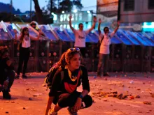 Manifestação na Venezuela.