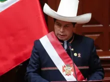 Pedro Castillo, presidente do Peru. Crédito: ANDINA