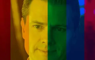 Enrique Peña Nieto trocou por algumas horas sua foto no Twitter por esta, com filtro de bandeira gay.