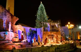 Presépio e árvore de Natal no Vaticano 
