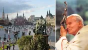 Praça Vermelha na Rússia e João Paulo II