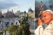 Praça Vermelha na Rússia e João Paulo II