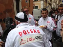 Peregrinos poloneses em Roma.