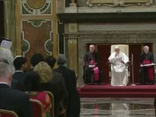 Papa durante a audiência.