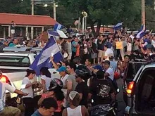Protesto na Nicarágua em 2018.