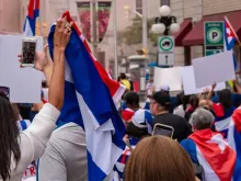 Protestos a favor do povo cubano em Ottawa (Canadá
