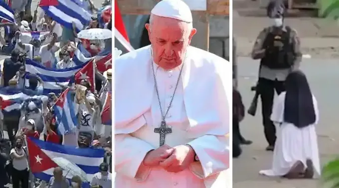 ProtestasCuba_PapaFrancisco_SorAnnRose_VaticanMedia-MedioslocalesMyanmar-EWTN.webp ?? 