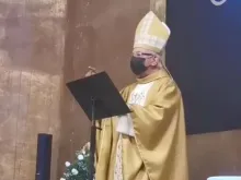 Dom Ramón Castro Castro na missa de 21 de novembro, Solenidade de Cristo Rei. Crédito: Captura de vídeo
