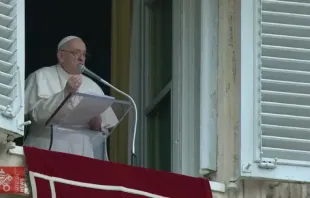 Papa Francisco no Regina Caeli. Crédito: Captura Vatican Media