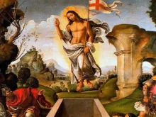 Cristo ressuscitado. Pintura de Raffaellino Del Garbo (Domínio Público)