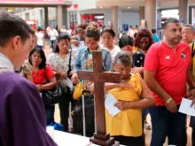 Captura do rito da Quarta-feira de cinzas. Crédito: Arquidiocese do Panamá