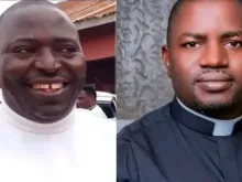 Padre John Mark Cheitnum (esq.) e padre Denatus Cleopas