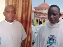 Padre Sylvester Okechukwu (à esquerda) - Padre Mark Ojotu (à direita