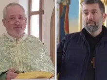 Padre Ivan Levystky (à esquerda) e Padre Bohdan Geleta (à direita