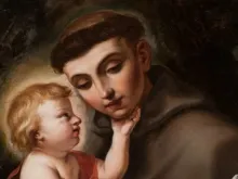 O Menino Jesus e santo Antônio de Pádua.