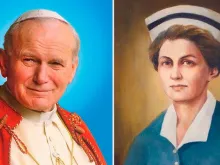 São João Paulo II e a Beata Hanna Chrzanowska
