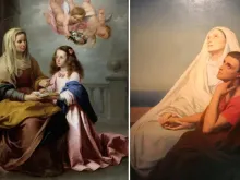 Santa Ana e a Virgem Maria - Santa Mônica e santo Agostinho