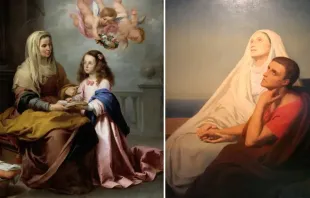 Santa Ana e a Virgem Maria - Santa Mônica e santo Agostinho