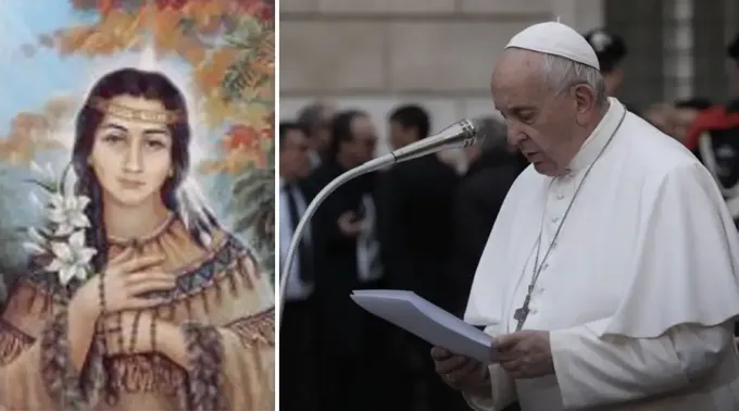 SantaKateriTekakwitha_dominiopublico_PapaFrancisco_DanielIbanYez_ACIPrensa.webp ?? 