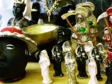 Imagens da Santa Morte no mercado da Cidade do México.