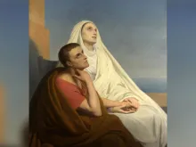 Santo Agostinho de Hipona com sua mãe Santa Mônica. Imagem: Wikimedia (domínio público)