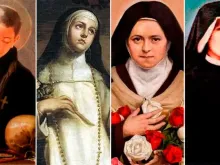 São Gabriel das Dores, santa Rosa de Lima, santa Teresa de Lisieux e santa Faustina Kowalska