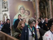 Membros do movimento Schoenstatt na audiência com o Papa