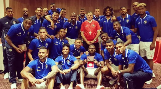 Seleccion_futbol_panama_Obispo_Ulloa_jmj_Panama_280518.jpg ?? 