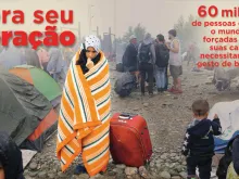 Cartaz da Campanha de solidariedade em prol de migrantes e refugiados