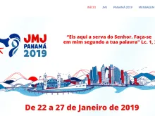 Captura de tela do site da JMJ Panamá 2019