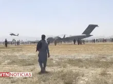 Talibã assumiu o controle de Cabul. Aeroporto de Cabul, Afeganistão