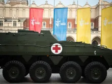 Um tanque em Cracóvia.