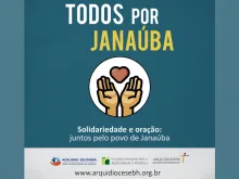 Campanha por vítimas de Janaúba. Imagem: Arquidiocese de Belo Horizonte