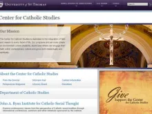 Captura de tela do site da University of Saint Thomas