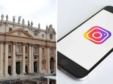 O Vaticano e logo do Instagram.