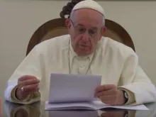 Imagem referencial. Mensagem de vídeo do Papa Francisco. Captura de foto