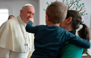 Papa Francisco na sua visita à Casa de Leda