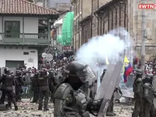Protestos na Colômbia. Crédito: EWTN News