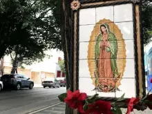 Imagem de Nossa Senhora de Guadalupe nas ruas da Cidade do México