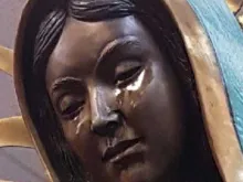 Rosto da imagem da Virgem de Guadalupe que teria chorado.