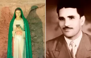Virgem da Revelação e Bruno Cornacchiola. Créditos: Domínio Público