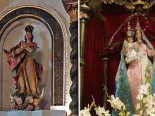 Virgem da Assunção na Igreja jesuíta de Calera de Tango e Virgem da Penha