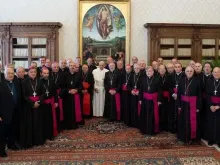 Bispos da Argentina em visita ad limina, em maio de 2019. Crédito: Vatican Media.