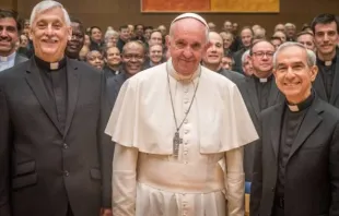 Papa com o novo superior dos jesuítas, Arturo Sosa.
