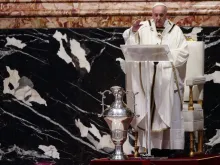 O Papa Francisco preside a celebração da Missa Crismal.