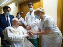 Papa Francisco no Hospital Gemelli, em Roma (imagem de arquivo